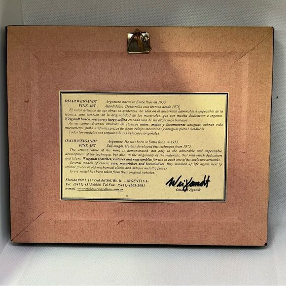 Vintage FORD 1929 Model A Car by Omar Weigandt Horological Art Steampunk 7”x6” - Picture 3 of 3